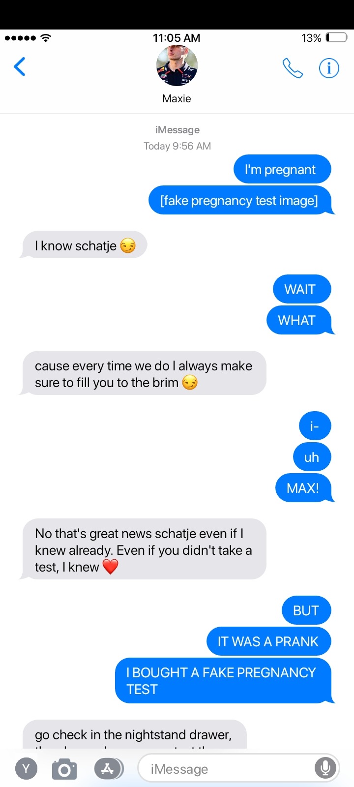 F1 Drivers React To You Pranking Them That You're Pregnant >