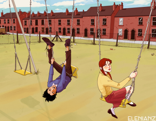  Swinging in a Cokeworth playground (ref)
