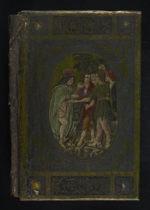 LJS 103 consists of the front and back of a reproduction book cover. Produced in the 19th century th