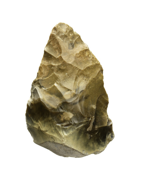 Hand axe, 300,000 years old. Flint stone. National Museum of Natural History. Via Cooper HewittThis