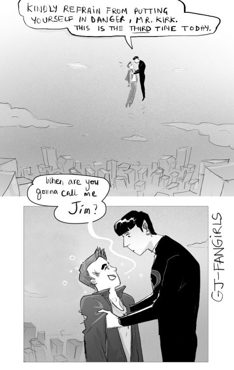 gj-fangirls: gj-fangirls:  If Clark Kent can get away with a spit curl and glasses, Spock can get aw