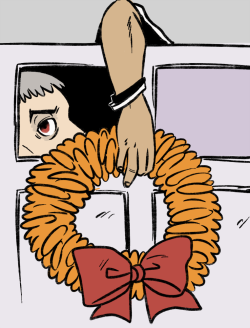 cactusburglar:Merry Christmas, based on the best image in my favorite photoset in the whole world. Bless the cheeto wreath…