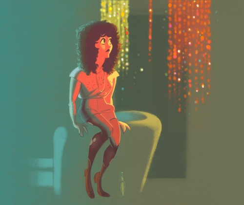 First Post!!  A Widowspeak song came on my playlist and made me want to paint this sad girl. &n