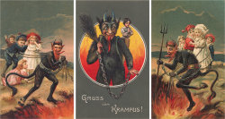 ex0skeletal:  In German-speaking Alpine folklore, Krampus is