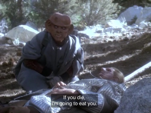 trillspotsandbruises: Ah yes, the ancient Ferengi custom of proclaiming your love for another by poi