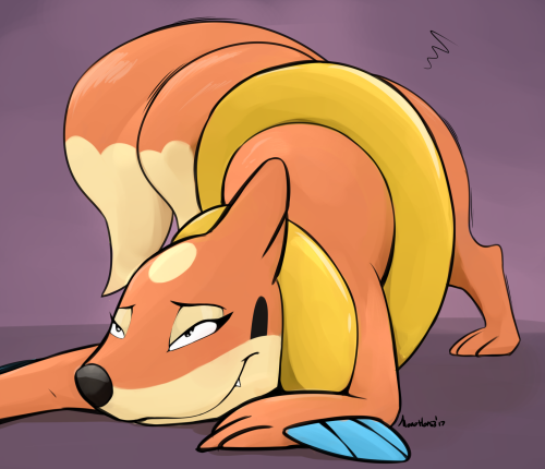 monoh0rs3-nsfw: Oh NO! This water weasel found herself in a provocative position. Whatever shall you do!  ;3