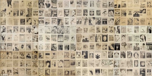 Alighiero Boetti’s drawings of 192 magazine covers from 1984, each one reproduced by hand