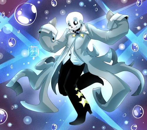 wraithvine: Art Trade with @4jen‘s - Dive!Sans Hope you like it! ^^ OHHHH THIS IS SO GOOD AAAA