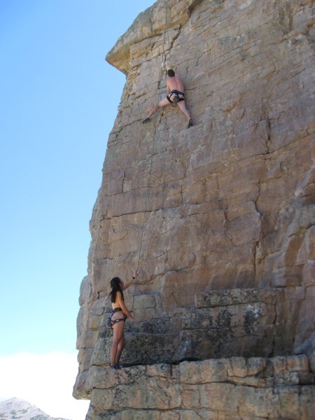 Porn photo Nude Rock Climbing