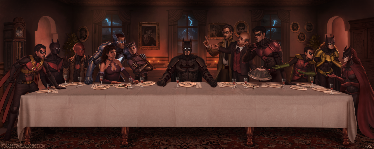 finalfenrirsoldier:  The Last Supper at Wayne Manor ForestImel {X} 
