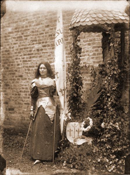 whiskeypapist:Saint  Thérèse of Lisieux portraying Joan of Arc in a play written by Thérèse herself.