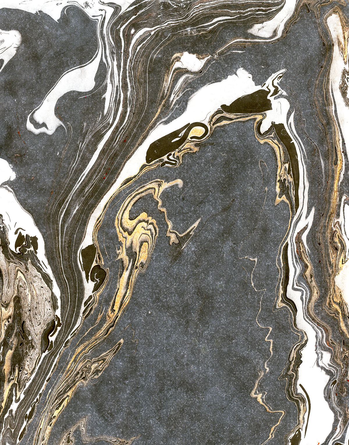 sumi-a-day:  Suminagashi print…
