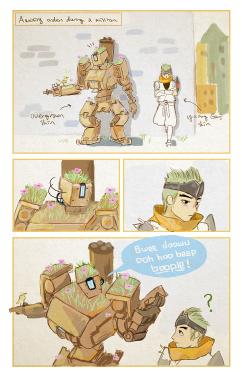 gihu:“same hairstyle!”so i have this headcanon that bastion is A++ at making friends