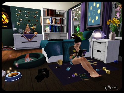 Modern Mages - Part 5I love @brenna-ivy’s art, and recreating their Modern Witch series for The Sims