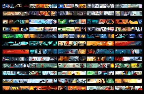 samakaphyllis:  disneyconceptsandstuff:Color Keys from The Incredibles by Lou Romano  Just beautiful