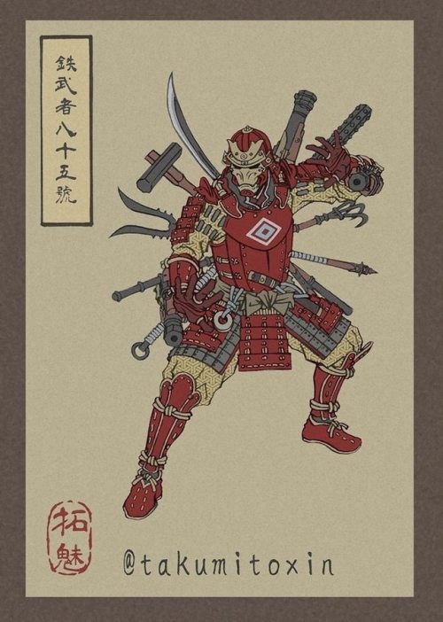 chujo-hime: escapekit:  Ukiyo-e Endgame  Japanese illustrator Takumi blends pop culture with the ancient Ukiyo-e art form in his latest series of superhero illustrations. To celebrate the recent Avengers: Endgame film release, the talented fantasy fan