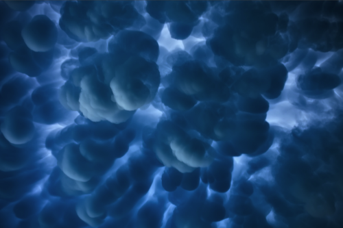 awkwardsituationist:  mammatus clouds, named for their resemblance to the mammary gland, form when air laden with big water droplets is carried to the top of a thunderstorm cloud whose altitude is cold enough to freeze the water droplets. the resulting
