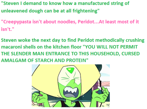 badficniverse:  From the fanfic “No spaghetti allowed” 