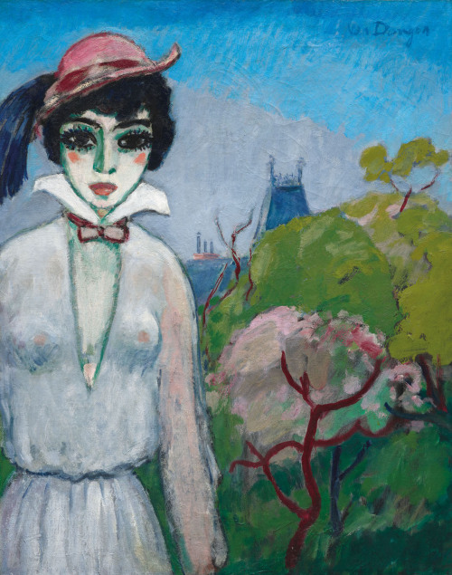 thunderstruck9:Kees van Dongen (Dutch, 1877-1968), Avenue du Bois de Boulogne, c.1955. Oil on canvas