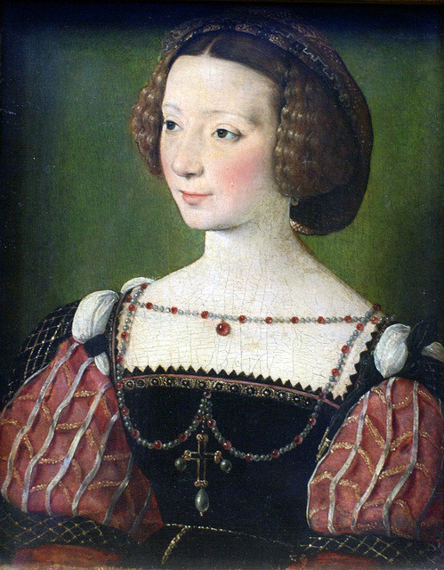 Portrait of Beatrix Pacheco, Countess of Montbel and Entremonts by Francois Clouet , c. 1550