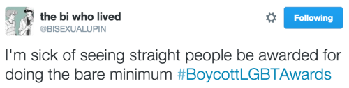 kingoftheducks:  #BoycottLGBTAwards 