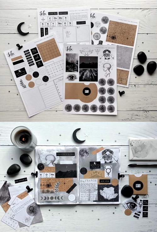 sosuperawesome: Journal Kits, Collage Paper and Stickers Sosha Creates on Etsy