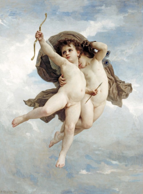 artthatgivesmefeelings:L'Amour Vainqueur 1886William Adolphe Bouguereau (French, 1825-1905)Cupid and