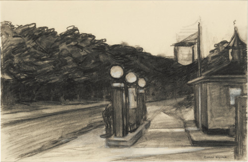 Edward Hopper, Studies for Gas, c. 1940 Edward Hopper, Gas, 1940 Hopper drove to a gas station near 