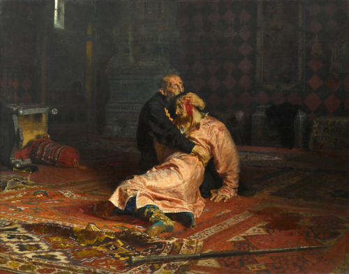 Ivan the Terrible and His Son Ivan on 16 November 1581 (1883 – 85),by Ilya Repin.The Tsarevich Ivan 