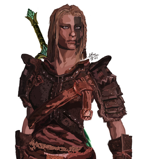 omgsparklepaint:Aela and Mjoll.
