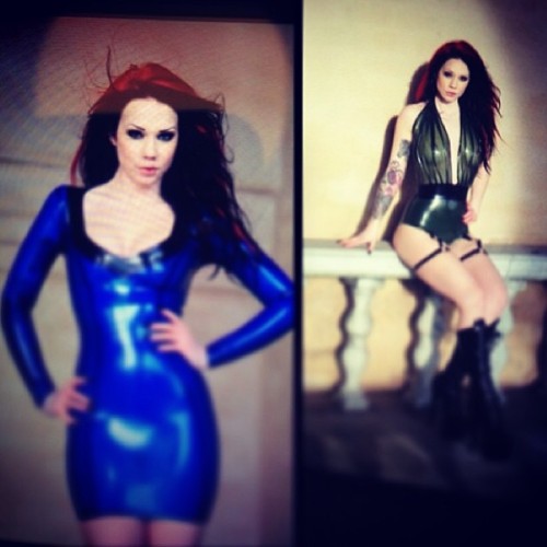 starfucked:  From todays shoot with @beliindab 💖 Latex: @navalith #maebellelatex and @pandoradeluxe #pandoradeluxe Boots: @skofeber ✨ #latex #rubber #me #model #redhair #redhead #transparent #coooold #brrrr #shoot #photoshoot #webstagram #instagood