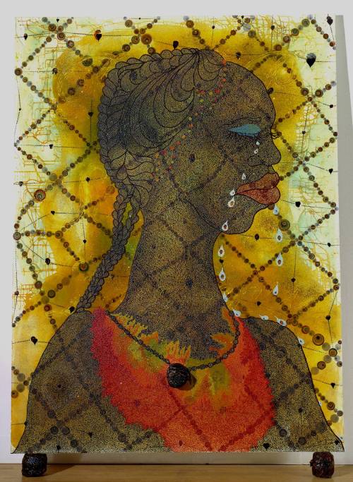 No Woman, No Cry (1998) by Chris Ofili at the Tate. A moving story; check it out. 