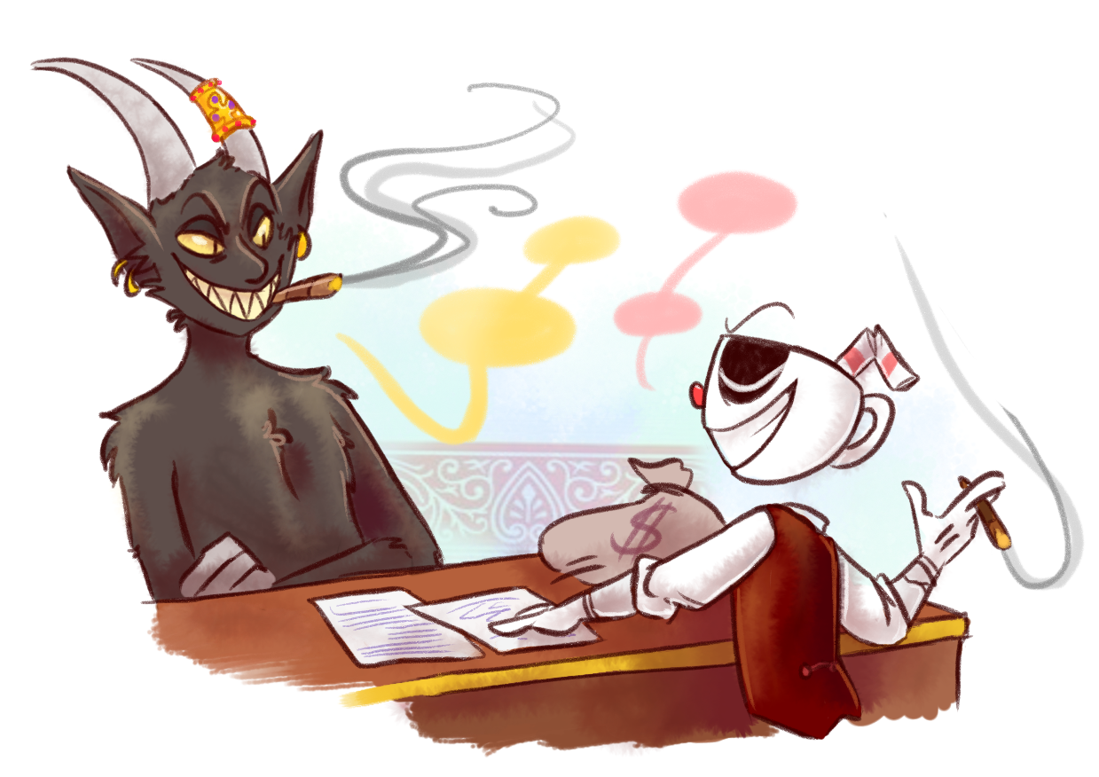 GRRR…obsessed with the idea of Dice and Devil doing karaoke. They would be  so annoying #cuphead #cupheadshow #kingdice #devildice