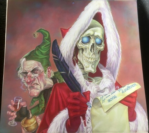 noirandcandycanes: “Death and Albert,” by Paul KidbyDiscworld 2000 Calendar December Ima