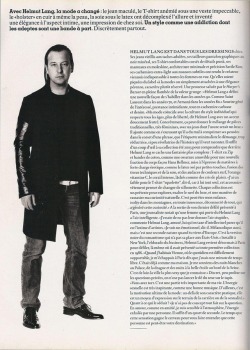 fakemargiela:    Helmut Lang for Vogue Paris, February