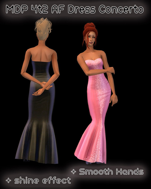 siddysims27:sims-influence:@mdpthatsme 4t2 AF Dress Concerto + shine effect + smooth handsFounder