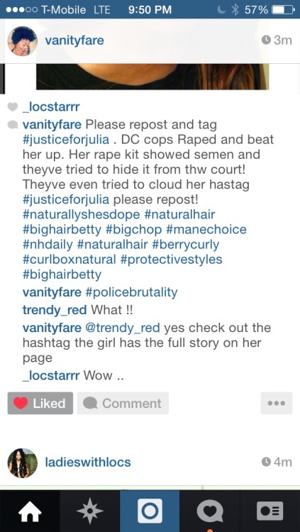 heartinamitten: heroineheroine: Saw this on my Instagram TL #justiceforjulia Instagram _locstarrr #r