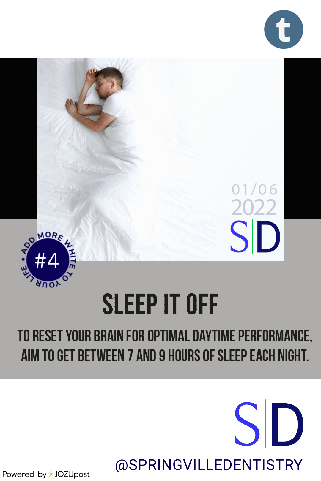 ADD MORE WHITE TO YOUR LIFE IN 2022: #4—SLEEP IT OFF
A good night’s sleep can refresh you when you feel physically tired. What you might not know, though, is that getting enough sleep can also help safeguard against mental fatigue and emotional...