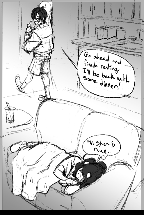 Quick Sketches For A Mystery AU Project.