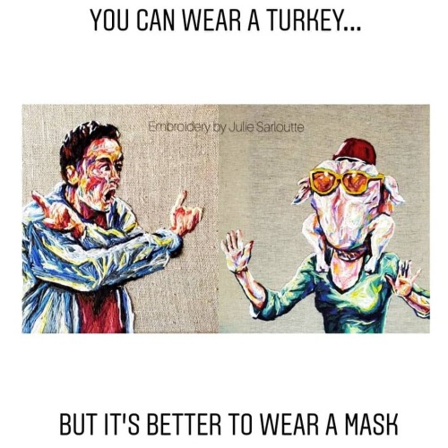 Better than nothing&hellip;Feel free to repost ...#masque #mask #turkey #dinde #friends #covid19 #co