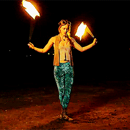 dinah-lance:All Work No Play: Fire Spinning