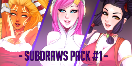 Subdraws finally up on Gumroad ; A;! Sorry it took me so long… º -º - Subdraw pack 1 (including #1, #2, #3   nude versions)  - Subdraw pack 2 (including #4, #5, #6   nude versions)    - Subdraw pack 3 (including #7, #8, #9   nude versions)