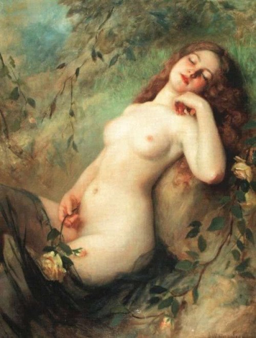 Victor Karlovich Shtemberg A Sitting Nude, 1900 
