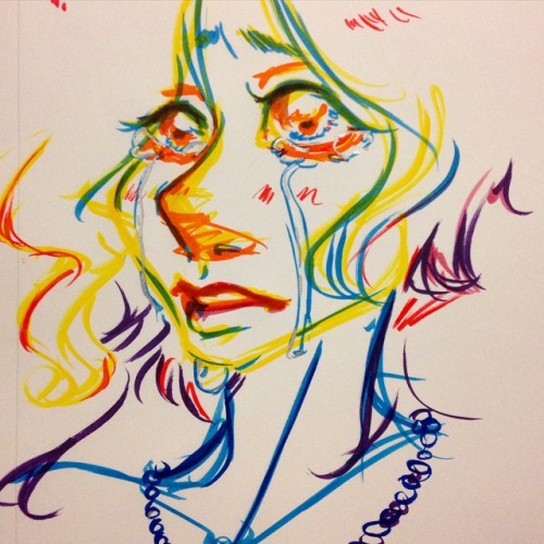 Vent art done in marker while listening to Les Miserables because I need depression meds really badl