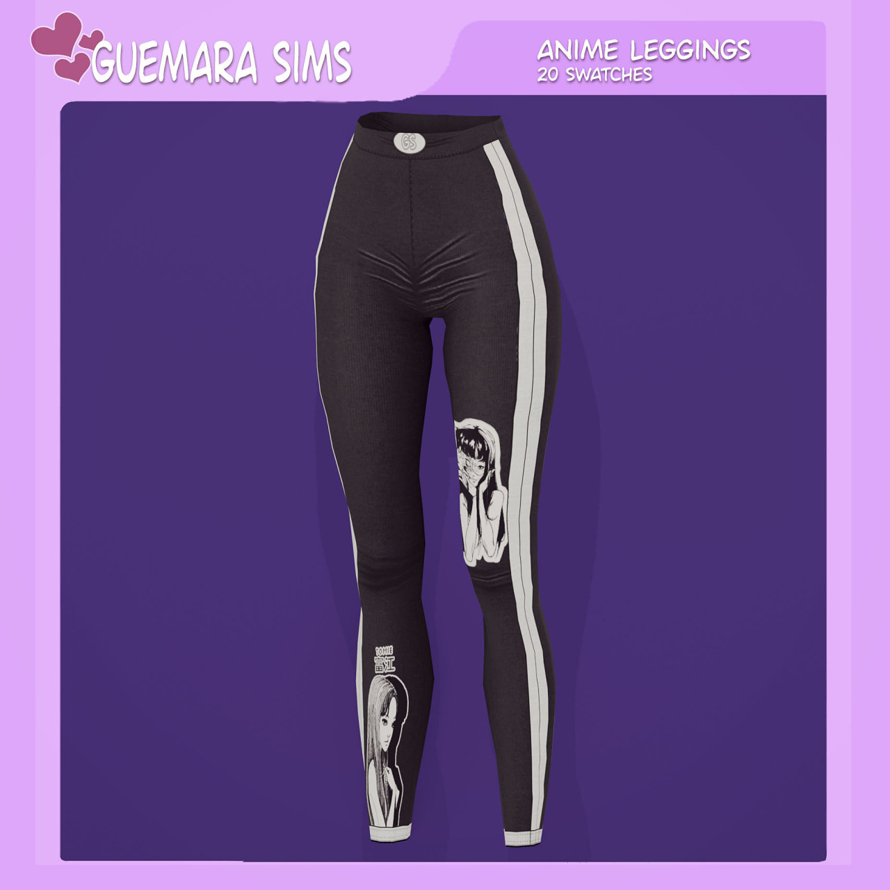 Guemara Sims Sims 4 Kitty And Anime Leggings Base Game 20