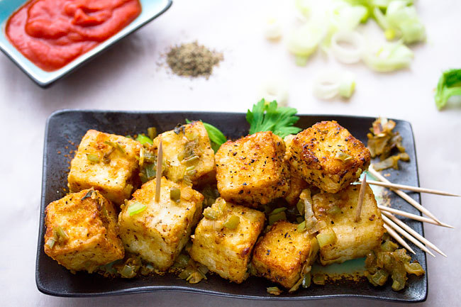 im-horngry:  Tofu - As Requested!Vegan Chinese Salt &amp; Pepper Tofu!