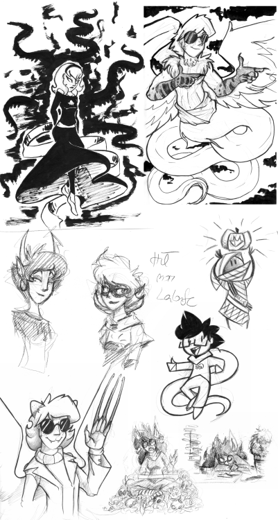 Cleaning up my room, found TONS of sketches, so I’ve scanner a few and made some sketchdumps.more incoming! :)