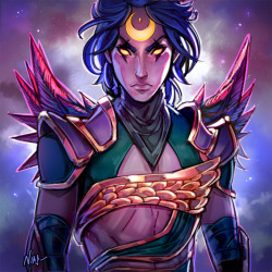 ladynips:  Painted genderbend dark Valkryie Diana yesterday! ♥ PSD for this should be up on Patreon soon!       