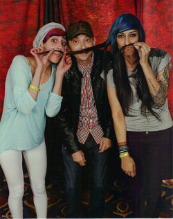 Maxx and my photo op with DJ Qualls :)  He very much enjoyed our moustache idea!