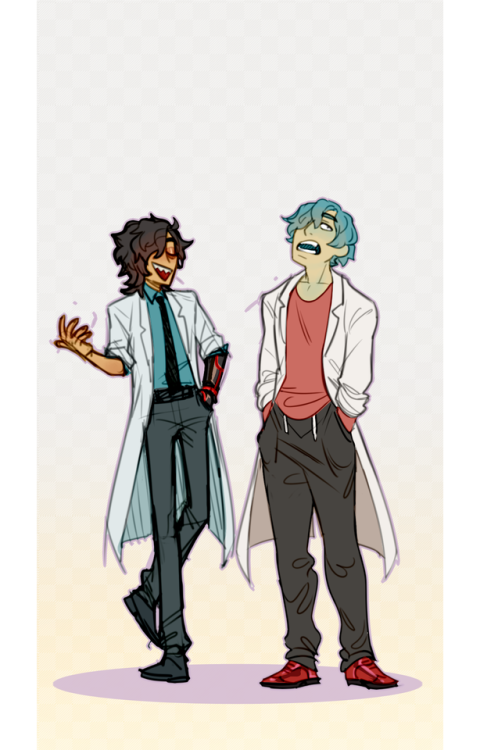 idolkilling:just otp things wearing each others clothes  (vivie & their boss whom belongs to @he